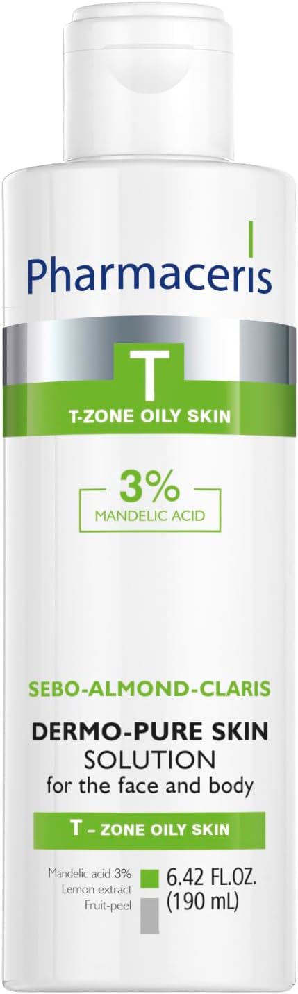 Face & Body Breakout Solution - 3% Mandelic Acid Helps Clarify Blemish & Acne Prone Skin, Face, Back & Chest Pimples Exfoliating & Clearing Treatment, SEBO-ALMOND-CLARIS, 6.42 fl oz-FemmiqueWomen