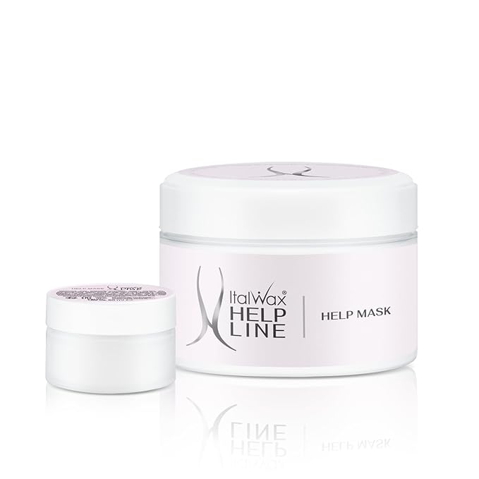 Italwax Help Line Help Mask – 1.69 oz (50g) Leave-In Soothing Mask with Tea Tree Oil and Calamine – Calms and Protects Sensitive Skin After Waxing – For Professional and Home Use-FemmiqueWomen
