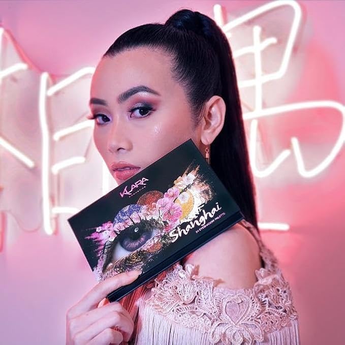 24 Eyeshadow Palette - Festive Vibrant Shimmer Matte Warm Neutral Sparkling Eye shadow Palette (Shanghai)-FemmiqueWomen