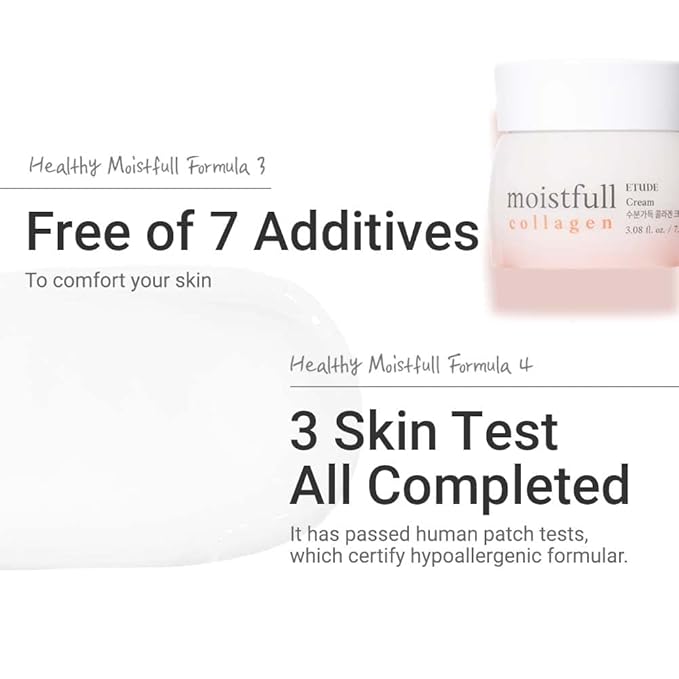 ETUDE Moistfull Collagen Cream, Face Moisturizer, Super Collagen Water, Collagen Water Delivers Hydration To Make Your Skin Bouncy & Dewy, Soft And Adhering, Korean Skin Care, Beauty (2.53 Fl Oz)-FemmiqueWomen