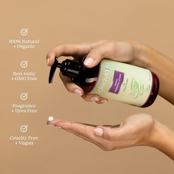 Aleavia Orchid Prebiotic Body Lotion – Lightly Scented, All-Natural Moisturizing Body Lotion with Organic Essential Oils for Soft, Smooth Skin – 12 Oz-FemmiqueWomen