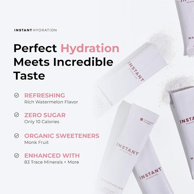 Instant Hydration Electrolytes Powder Packets - Electrolyte Drink Mix - Zero Sugar - Keto, Vegan, Gluten-Free, Non-GMO - Boost Recovery, Brain Health, Muscle & Tissue Support- 30 Sticks-FemmiqueWomen