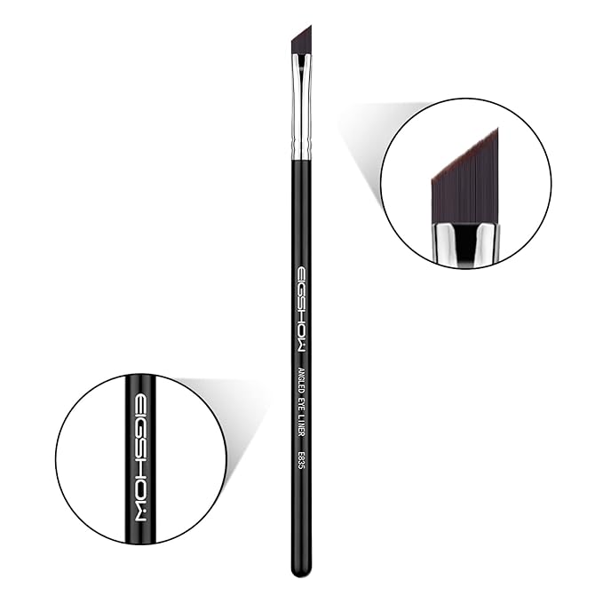 Eyeliner Brush Fine Angled - PRO Precision Gel Eye Liner Makeup Brush -Ultra Thin Slanted Flat Angle - Premium Cruelty Free Synthetic Bristles (E835)-FemmiqueWomen