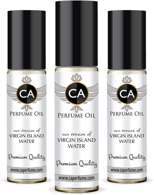 CA Perfume Club Impression of Virgin Island Water For Women & Men Replica Fragrance Body Oil Dupes Attar Roll-On 0.3 Fl Oz-X3-FemmiqueWomen