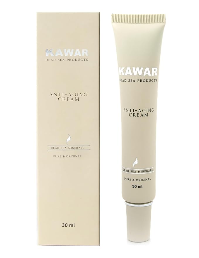 KAWAR Dead Sea Anti-Aging Face & Neck Cream | Hyaluronic Acid, Collagen, Niacinamide | Anti-Wrinkle Moisturizer for Women & Men, 1 oz-FemmiqueWomen