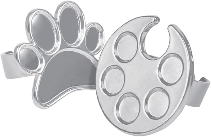 2 Pcs/Lot Mini Manicure Palette Wearable Metal Nail Art Polish Holder Paint Palette Finger Rings Nail Art Tools Palettes Palette Cups-FemmiqueWomen