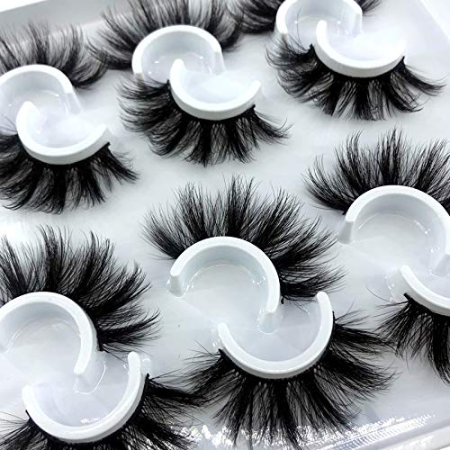 HBZGTLAD 6 Pairs Fluffy False Eyelashes Natural Faux Mink Strip 3D Lashes Pack (MDF-12)-FemmiqueWomen