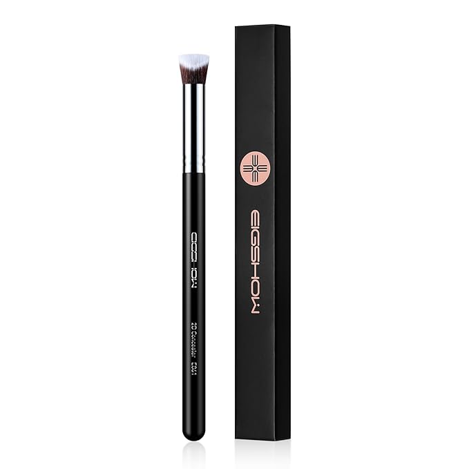 EIGSHOW Angled Concealer Brush Under Eye for Covering Sun Spots Acne Blemishes Concealing Contouring Setting with Liquid Cream (E861)-FemmiqueWomen