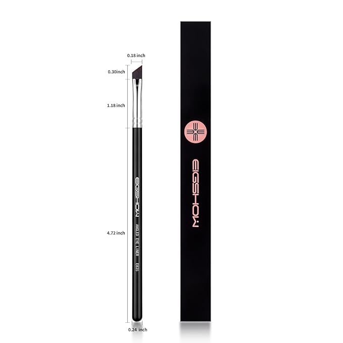 Eyeliner Brush Fine Angled - PRO Precision Gel Eye Liner Makeup Brush -Ultra Thin Slanted Flat Angle - Premium Cruelty Free Synthetic Bristles (E835)-FemmiqueWomen