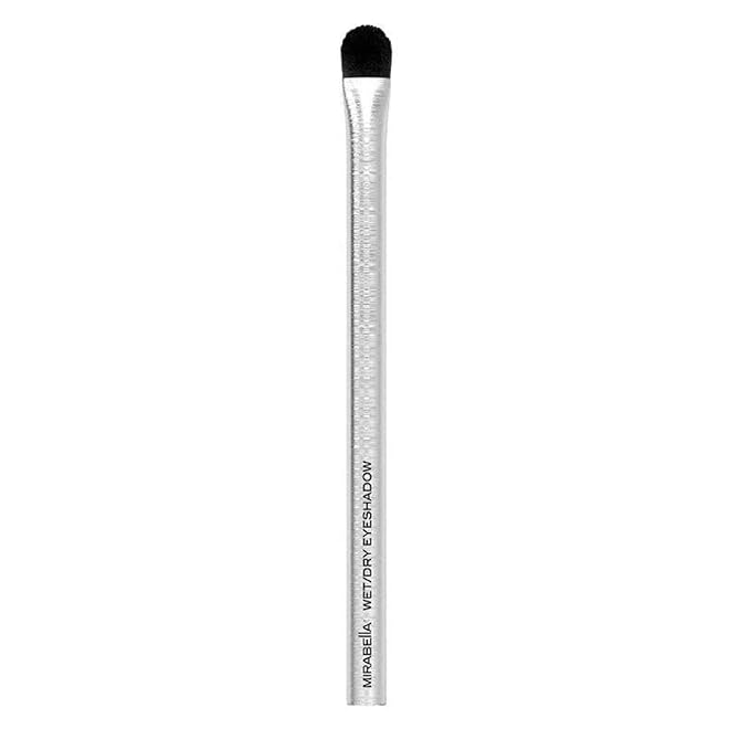Mirabella Wet & Dry Eyeshadow Brush, Premium Professional Makeup Brush Collection, Cruelty-Free Synthetic Bristle Brush, Hand-Sculpted Brushed Aluminum Handle, Luxury Blending Brush for Makeup-FemmiqueWomen