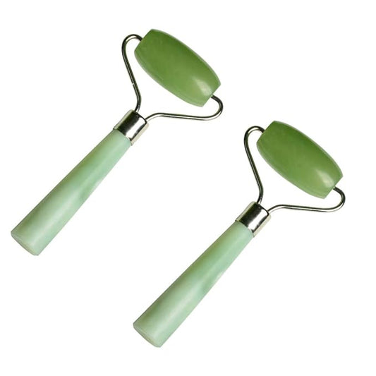 2 Pack Anti-Aging Anti Wrinkle Jade Roller Massager Face Neck Slimming Lymphatic Drainage SPA Tool-FemmiqueWomen