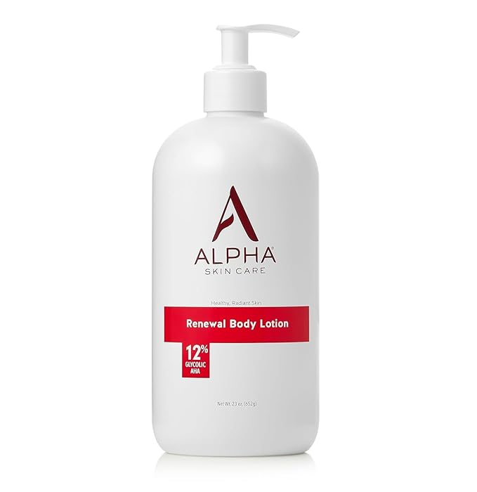 Alpha Skin Care Revitalizing Body Lotion, 12% Glycolic AHA, Simple & Effective Daily Moisturizer Hydroxy Acid, Hydrates & Exfoliates for Soft, Smooth Skin, Anti-Aging, 23 Oz-FemmiqueWomen