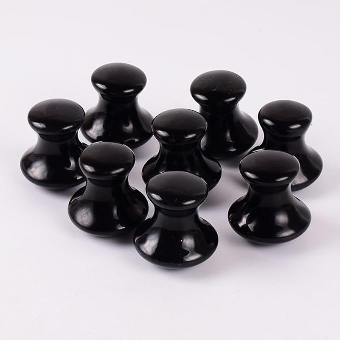 1 Pc Mushroom Jade Gua Sha Facial Tools, Jade Roller Guasha Massage Black Jade Stone Mushroom Shaped Face Lift Remove Wrinkles Massager for Women Spa, Gua Sha Massage Knobs for Body Relaxing-FemmiqueWomen