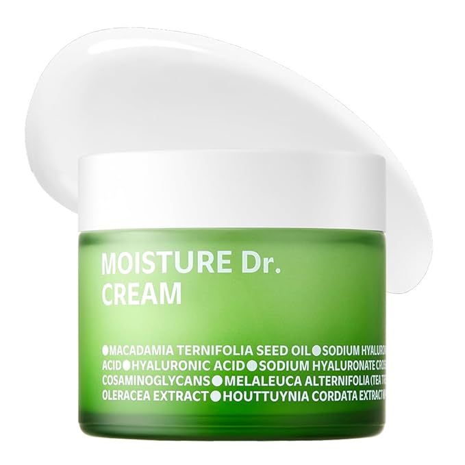 ISOI Moisture Dr. Soothing Cream, Deep Hydration & Barrier Support with Hyaluronic Acid, Lightweight Moisturizer for Sensitive Types, Korean Skin Care (2.37 fl.oz, 70ml)-FemmiqueWomen