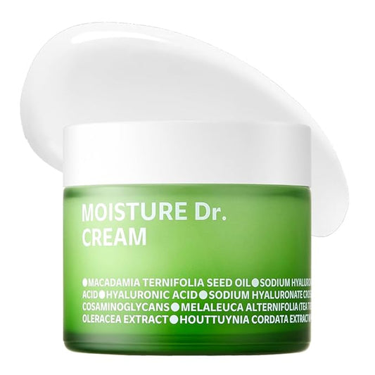 ISOI Moisture Dr. Soothing Cream, Deep Hydration & Barrier Support with Hyaluronic Acid, Lightweight Moisturizer for Sensitive Types, Korean Skin Care (2.37 fl.oz, 70ml)-FemmiqueWomen