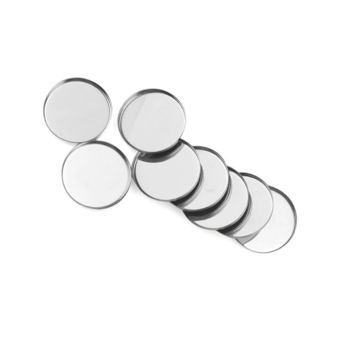 20 Pieces Empty Round Metal Tin Palette Pans Round Metal Pans Cosmetic Eyeshadow Pans for Eyeshadow Palette Magnetic Makeup Palette, 36mm Diameter 3.5mm Height-FemmiqueWomen