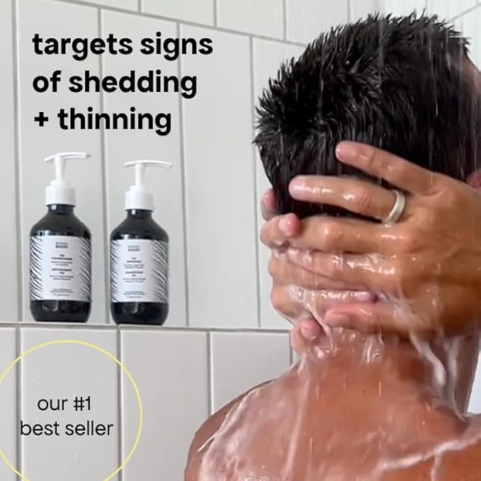 BONDIBOOST HG Anti-Thinning Shampoo for Women & Men [10.14 fl oz], Clinically Tested to Promote Fuller + Thicker-Looking Hair, Natural Mint Scent + Procapil, Redensyl & Rosemary Formula, Sulfate-Free-FemmiqueWomen