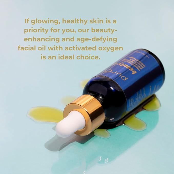 PurO3 Beauty Oil – Vegan Hydrating Face Oil with Activated Oxygen – Natural Skin Care for Radiant and Smooth Skin, 30 ml-FemmiqueWomen
