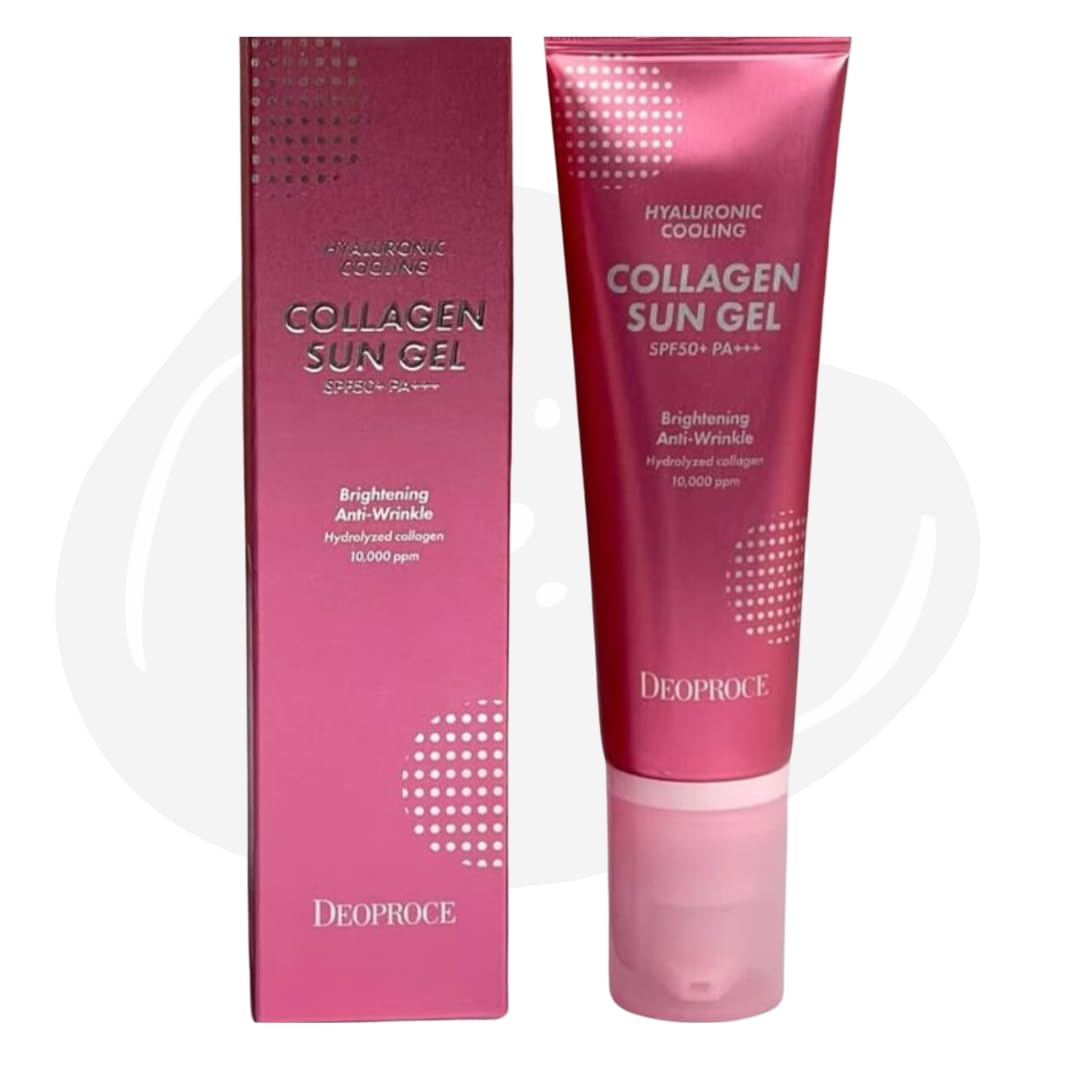 Deoproce Collagen Hyaluronic Cooling Sun Gel SPF 50+ PA+++ – Anti-Wrinkle, Hydrating, and Cooling Korean Sun Protection.-FemmiqueWomen