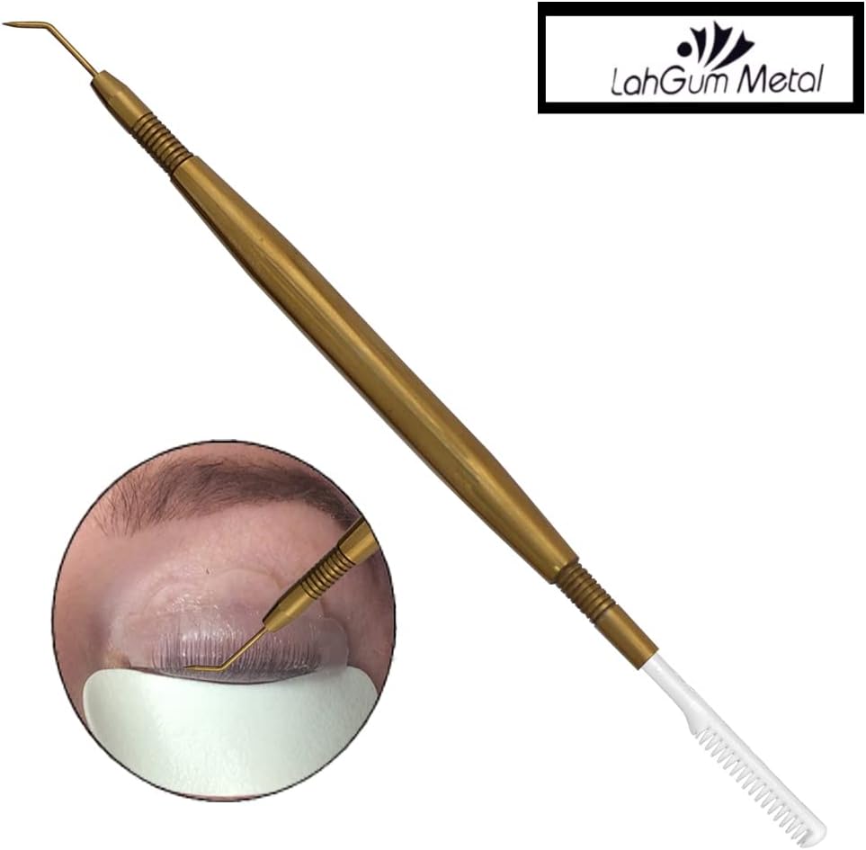 Separation Eye lash Separator Tool Pro Lash Lift Tools and Tint Kit Professional Lifting - Lashes Separater Perm Extension Separating Comb Tinting Lifter Eyelashes Seperator Supplies Silver Steel-FemmiqueWomen