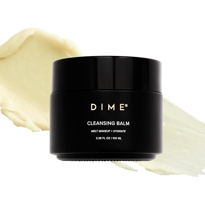 Dime Beauty Cleansing Balm, Oil Makeup Remover and Face Cleanser, Hydrating Eye Makeup Remover with Squalane, 3.38 oz / 100 ml-FemmiqueWomen