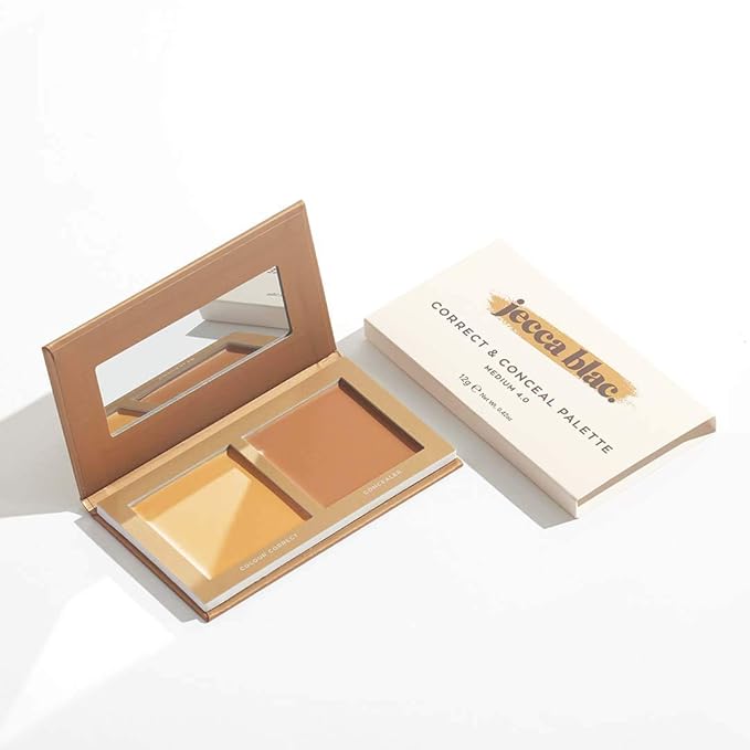 Jecca Blac Correct and Conceal Medium Coverage Palette, Lightweight Long Lasting Formula, Medium To Full Coverage, Gender Neutral and LGBTIQA+ Inclusive Make Up, Medium 4.0, 12g-FemmiqueWomen