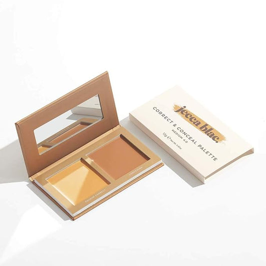 Jecca Blac Correct and Conceal Medium Coverage Palette, Lightweight Long Lasting Formula, Medium To Full Coverage, Gender Neutral and LGBTIQA+ Inclusive Make Up, Medium 4.0, 12g-FemmiqueWomen