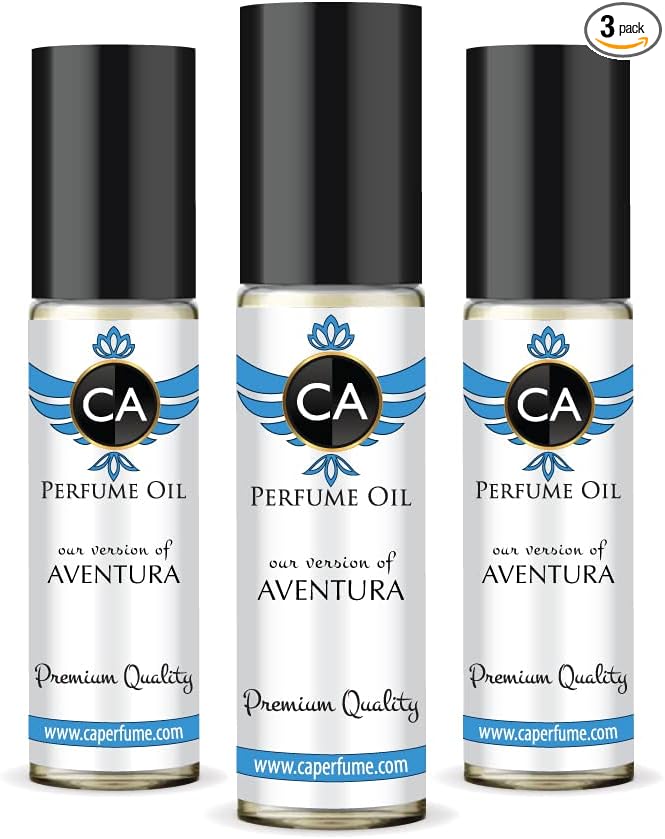 CA Perfume Impression of Aventura For Men Replica Fragrance Body Oil Dupes Alcohol-Free Essential Aromatherapy Sample Travel Size Concentrated Long Lasting Attar Roll-On 0.3 Fl Oz-X3-FemmiqueWomen