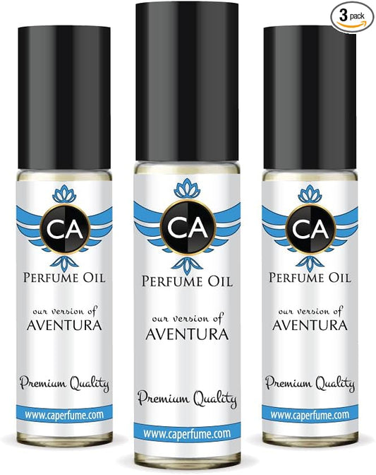 CA Perfume Impression of Aventura For Men Replica Fragrance Body Oil Dupes Alcohol-Free Essential Aromatherapy Sample Travel Size Concentrated Long Lasting Attar Roll-On 0.3 Fl Oz-X3-FemmiqueWomen
