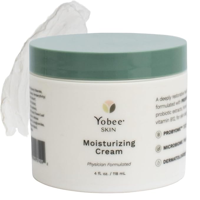 Yobee Body & Face Cream for Dry, Itchy Skin | Dermatologist Formulated | Probiotics, Honey, Turmeric, Vitamins B12 & E, Ceramides, Shea Butter | Fragrance Free | For Kids & Adults | Soothe Eczema-FemmiqueWomen