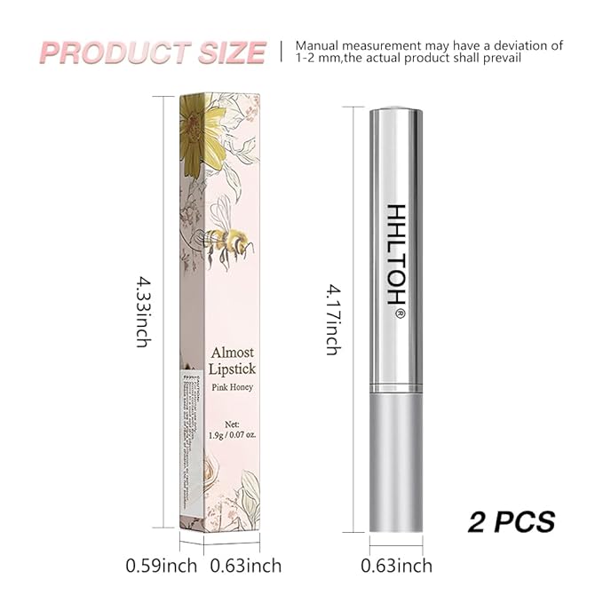 2PCS Honey Lipstick Tinted Lip Balm - Sheer Hydrating Lipstick for All Skin Tones - Moisturizing Lip Gloss, Nourishing Lip Balm with a Hint of Natural Warm Orange Pink Cherry Tint-FemmiqueWomen
