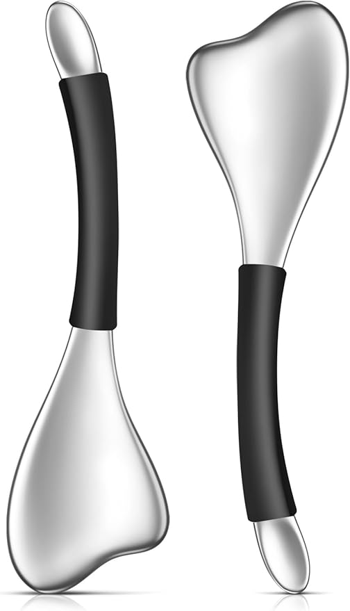 3-in-1 Cryo Gua Sha Facial Tools, Ice Roller Globes for Women Face and Eyes Massager, Unbreakable Stainless Steel Face Sculpting Skin Care Tools, Esthetician Supplies with Carry Case-FemmiqueWomen