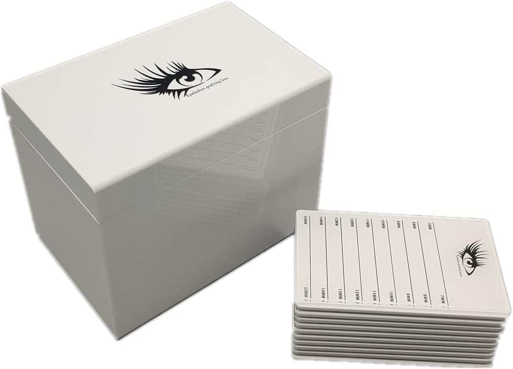 May healthbeauty 10 Layers Acrylic Eyelash Storage Box, Makeup Organizer False Eyelashes Glue Pallet Holder Grafting Extension Close-Packed Display-FemmiqueWomen