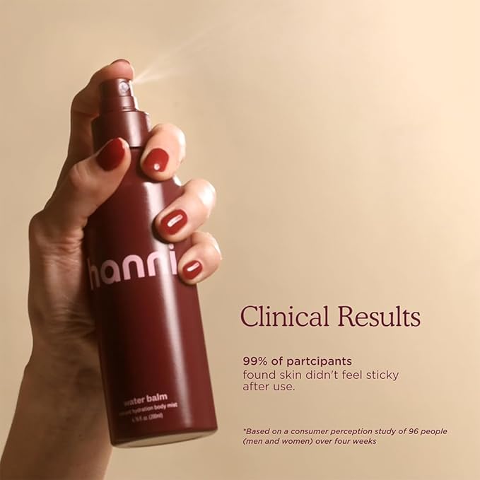 HANNI Water Balm Hydrating Body Mist, Moisturizer Spray with Hyaluronic Acid for All Skin Types, Lotion Replacement, 200 mL / 6.76 fl oz-FemmiqueWomen