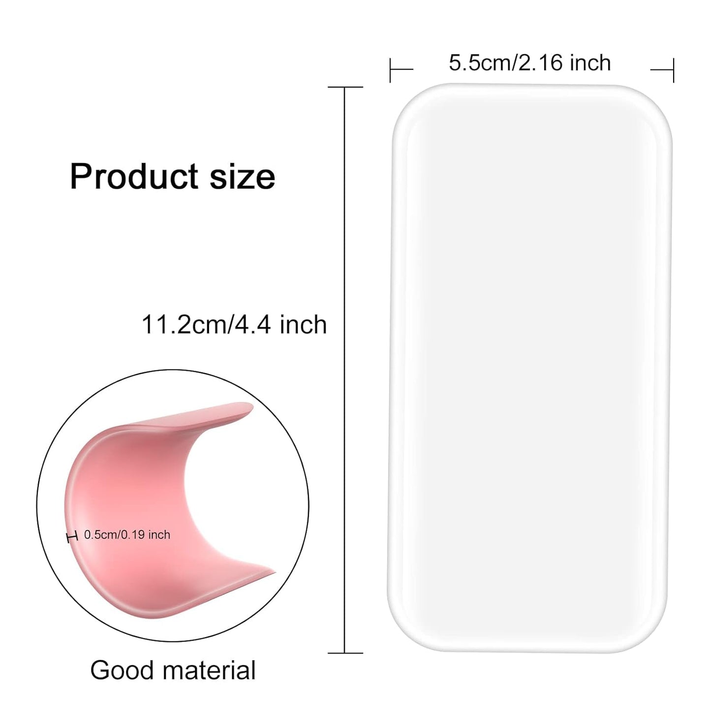 6PCS Silicone False Eyelash Holder Pads for Eyelash Extensions Loose Lash, Reusable Eyelash Extensions Tools, Transparent and Pink-FemmiqueWomen