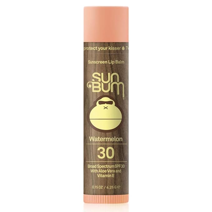 Sun Bum SPF 30 Sunscreen Lip Balm | Vegan and Cruelty Free Broad Spectrum UVA/UVB Lip Care with Aloe and Vitamin E for Moisturized Lips | Watermelon Flavor |.15 oz-FemmiqueWomen