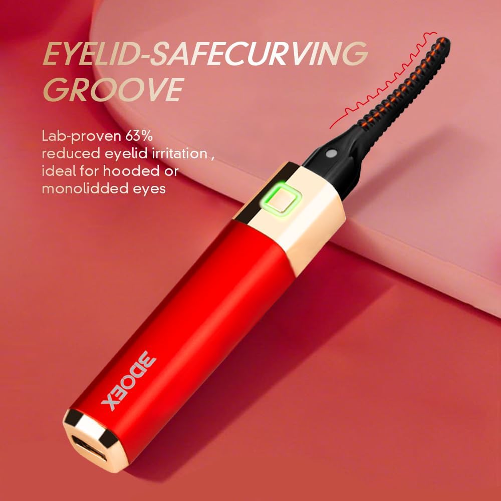 Heated Eyelash Curler, Mini Electric Eyelash Curler, Best Eye lash Curler 10-Second Salon Curls, Dual-Temperature Smart Memory, Safe & Travel-Friendly-FemmiqueWomen