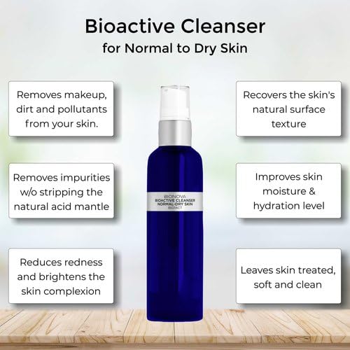 Bioactive Cleanser Normal to Dry Skin - Non-Foaming Facial Cleanser Provides a Gentle Deep Clean Face Wash and Ultra-Hydrating and Moisturizing Treatment (4.5 fl oz)-FemmiqueWomen