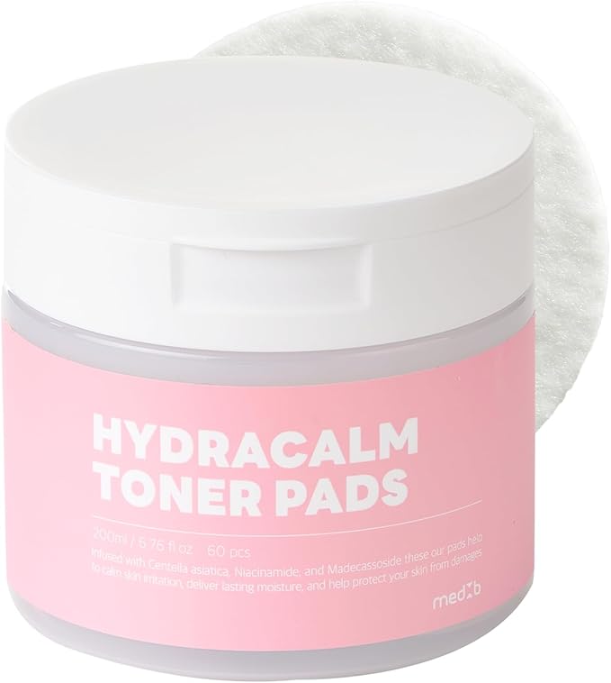 MEDB Hydracalm Toner Pads | BHA & PHA | Daily Toner Pad | Improving Elasticity, Korean Skin Care, Hydrating, for Troubled Skin & Breakouts | 60 Pads-FemmiqueWomen