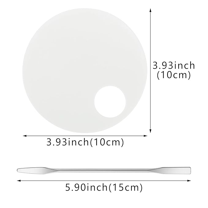 3 Pack Nail Art Palette with 3 Pcs Spatula Makeup Tray Foundation Mixing Palette Professional Cosmetic Stiring Tools for Women and Girls Liquid Foundation Lipstick Concealer-FemmiqueWomen