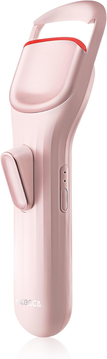 Heated Eyelash Curler Professional - Eye Lashes Curler with Innovative Heating Silicone, Electric Eyelashes Curler with 600mAh Rechargeable Battery EC4001 (Pink)-FemmiqueWomen