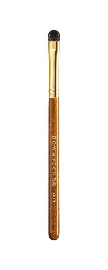 Desert Oak Series Blend-Sculpt Eyeshadow Brush - Contoured Crescent Head for Crease Work, Hypoallergenic Squirrel & Goat Hair Blend, Bubinga Bubinga Handle (CM 174)-FemmiqueWomen