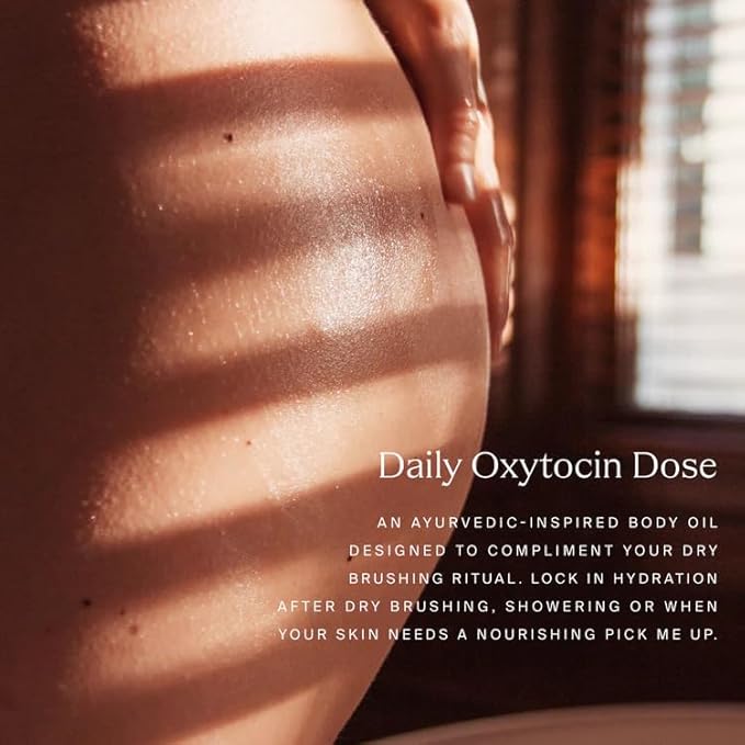 HigherDOSE Oxytocin Body Oil - Nourishing, Ayurvedic Body Care to Firm & Tone Skin - Lightweight & Fast-Absorbing Formula with Sea Buckthorn & Antioxidant-Rich Passion Fruit Seed Extract (5 Fl Oz)-FemmiqueWomen