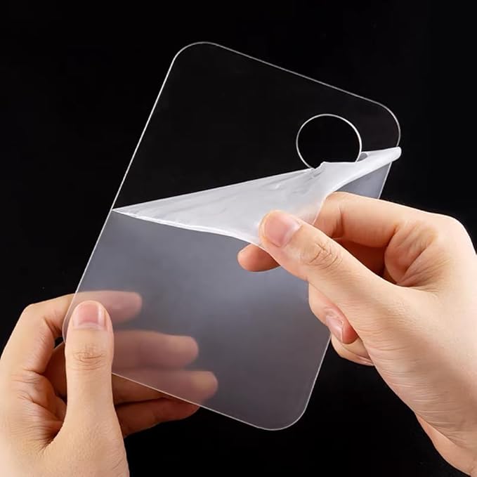 2pcs Acrylic Makeup Palette, Cosmetic Makeup Mixing Tray with 2pcs Spatula Tool, Foundation Makeup Palette for Nail Art Eye Shadow Pigment Blending (Rectangle)-FemmiqueWomen