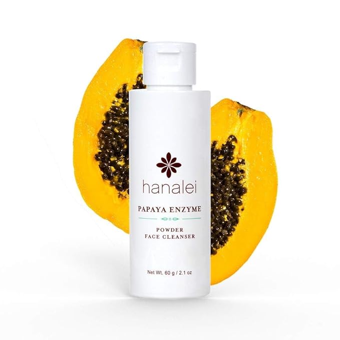Hanalei Papaya Powder Face Cleanser - Gentle Daily Exfoliating Wash, Hydrating Non-Stripping Formula for All Skin Types - Travel-Friendly - Cruelty-Free & Paraben-Free, 60g-FemmiqueWomen