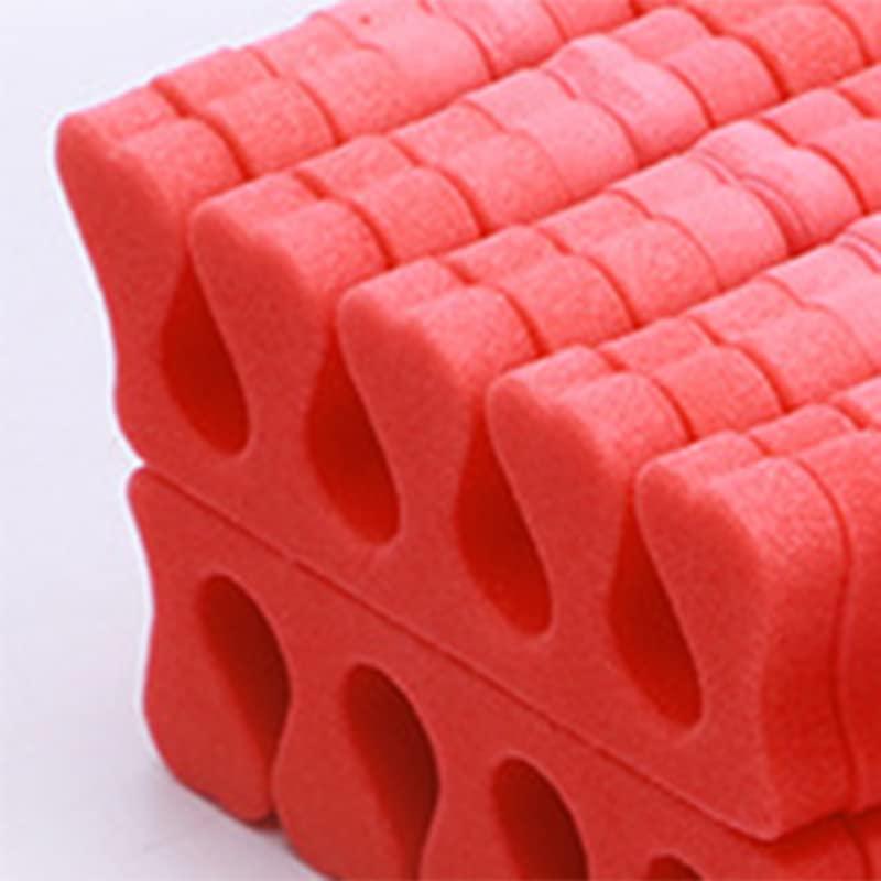 100PCS Sponge Toe Separator, Soft Toe Spreader Nail Art Finger Separator Divider Spacer Manicure Pedicure Tool for Nail Polish (Red)-FemmiqueWomen