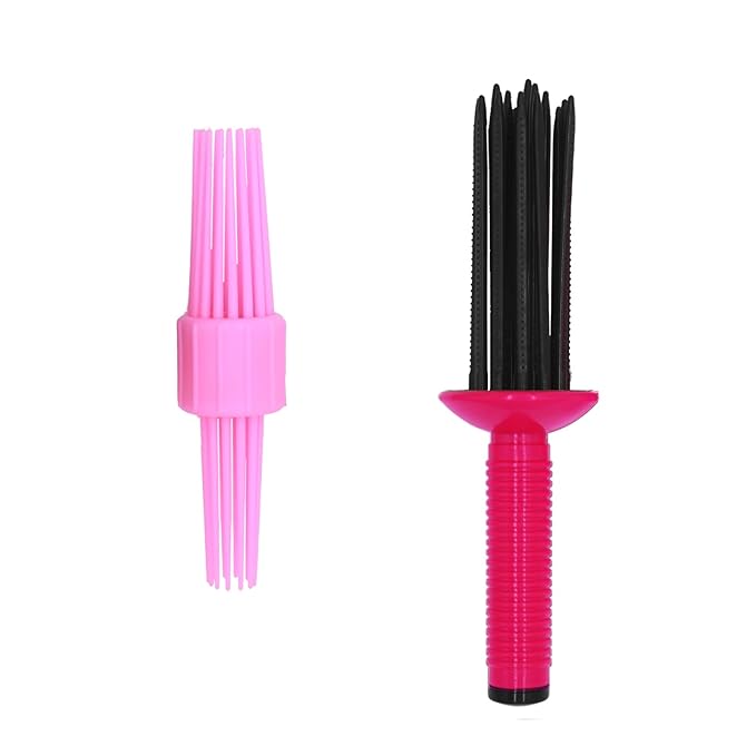 2PCS Curling Roll Comb, Curly Hair Brush for Curly Hair, Three Different Sizes of Styler Curl Brush Hairr Tools for Casual Wear or Special Events-FemmiqueWomen