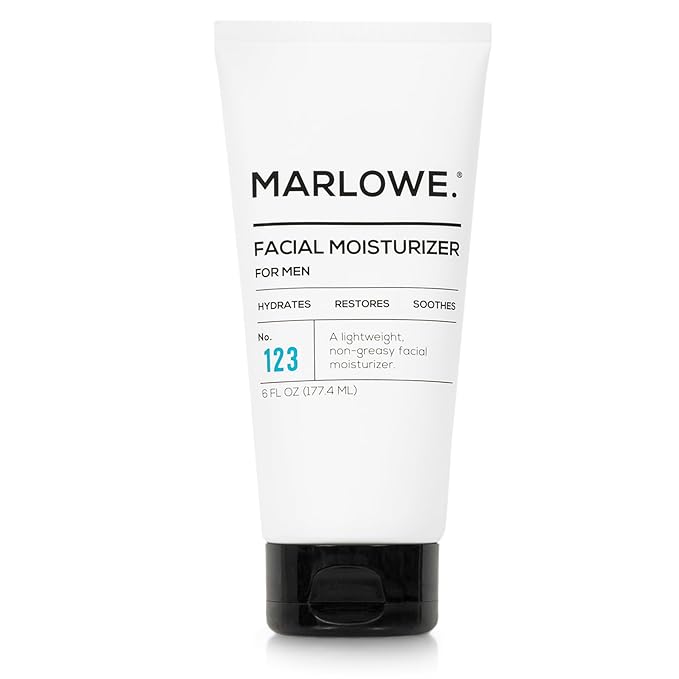 MARLOWE. No. 123 Men's Facial Moisturizer 6 oz, Lightweight Daily Face Lotion for Men, Includes Natural Extracts to Hydrate, Soothe & Restore, Light Aloe Citron Scent-FemmiqueWomen