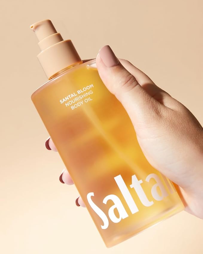 Saltair Body Oil. Jumbo Size Santal Bloom After Shower and Bath Oil Moisturizer for Women and Men. Botanical, Non-Greasy, and Well-Absorbing Lotion for Hydrating Dry Skin. 10oz Bottle-FemmiqueWomen