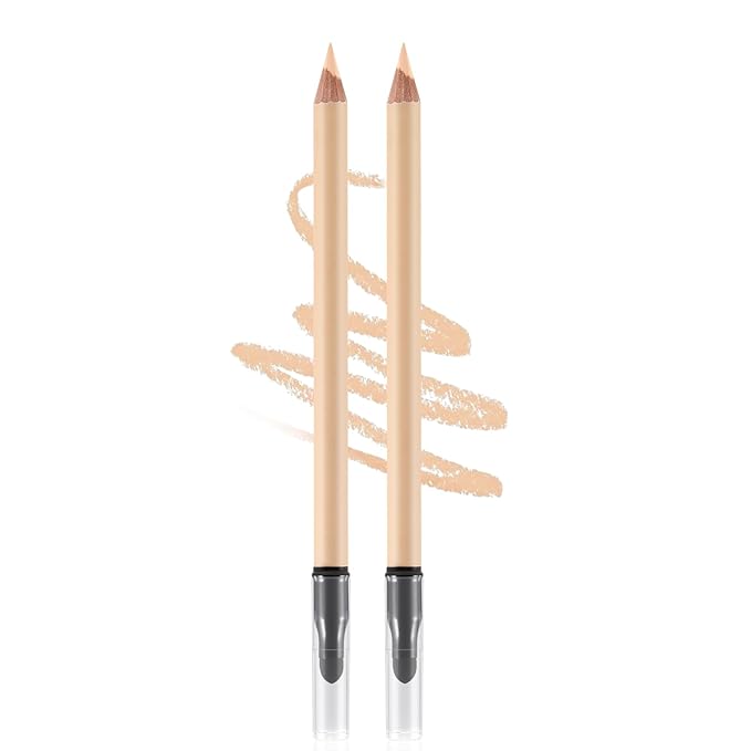 2pcs Concealer Pencil with Sponge,Full Coverage,Waterproof Under Eye Concealer Stick for Dark Circles,Blemishes,Aging Spots,Acne,Freckles-FemmiqueWomen